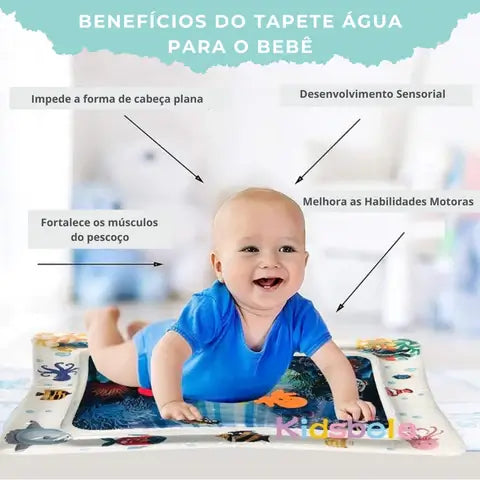 Tapete Inflável de água para Bebês Brinquedo Interativo SeaWorld.